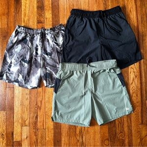 Men's Black, Green, and Camouflage Shorts | Set of 3